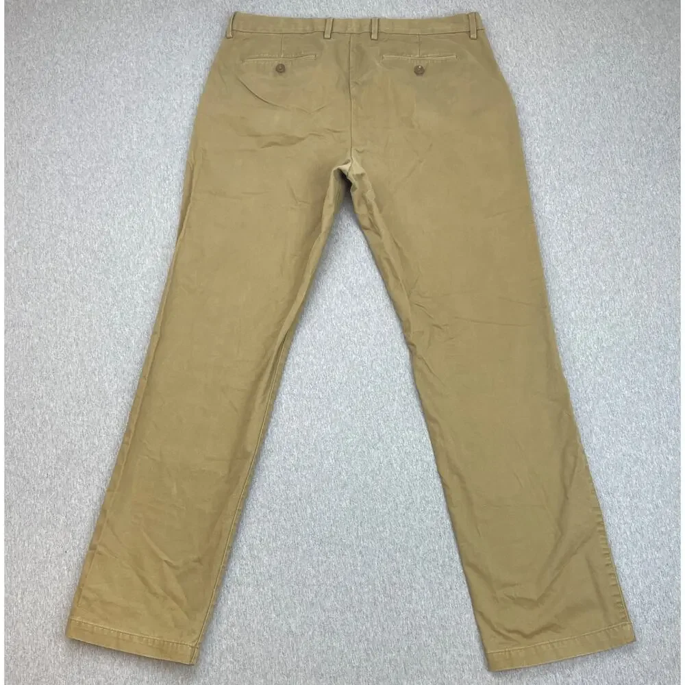 Banana Republic Pants Mens 34 x 34 Khaki Kentfield Chino Flat Front Straight Fit